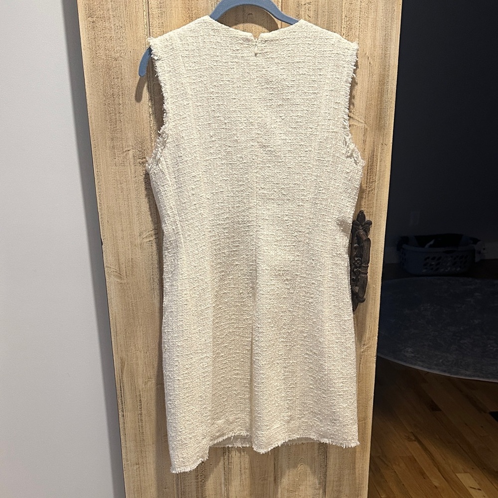 H&M Cream Textured Mini Dress - Picture 2 of 4